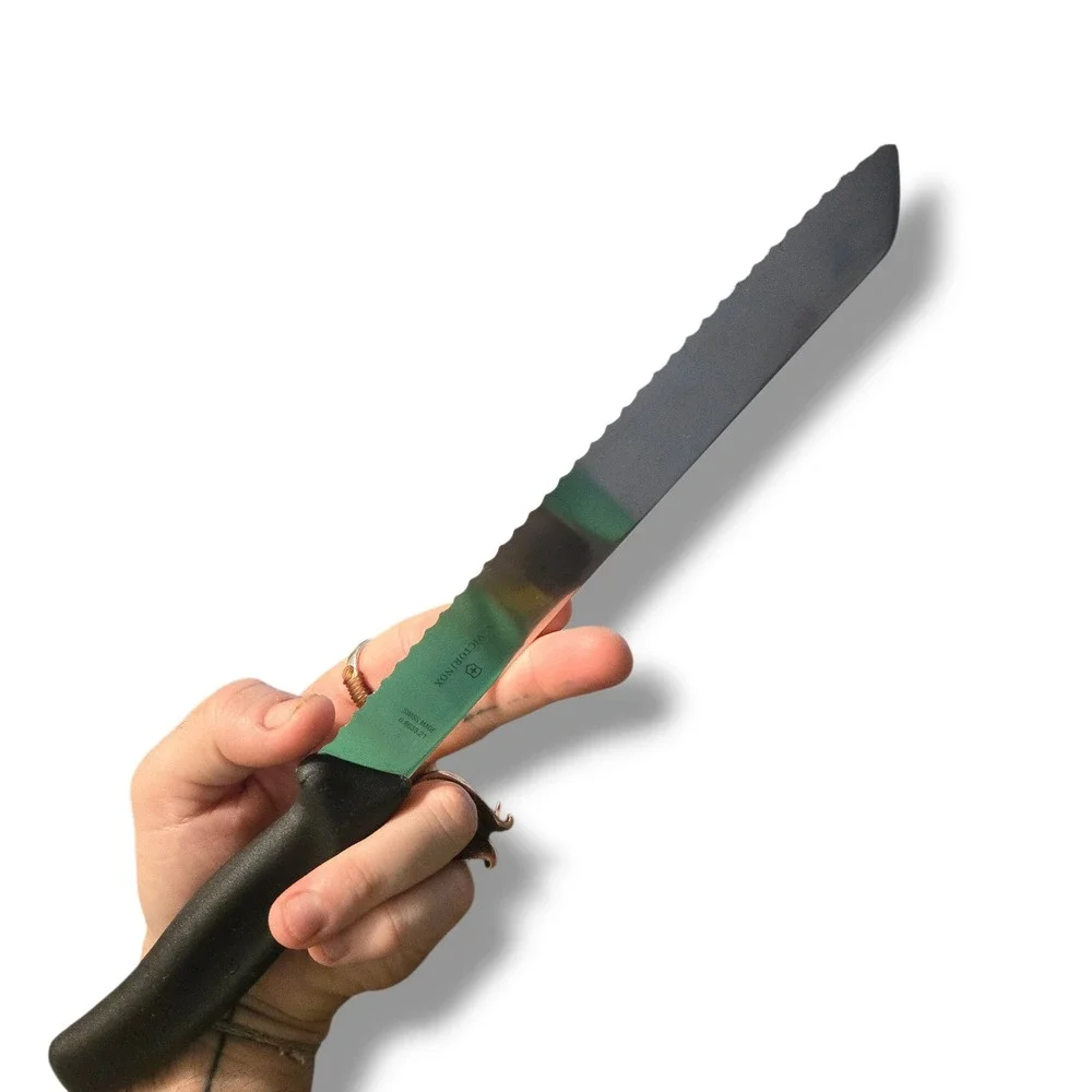 Victorinox Serrated 8 Inch Blade Bread Knife Kitchen Black Swiss Made‎ 6.8633.21